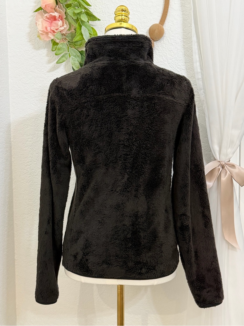 The North Face Mossbud Asymmetrical Snap Neck Fleece Pullover Size XS WORN ONCE - Picture 7 of 12